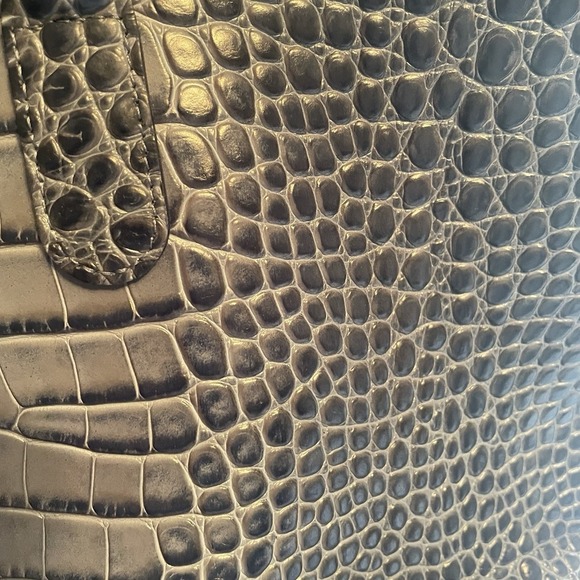 LONGCHAMP Roseau Croco Pilot Blue Crocodile Embossed Leather Tote Bag Purse NWOT - Picture 3 of 16